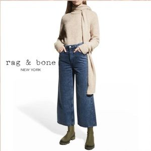 Rag & Bone |‎ Maya High Rise Ankle Wide Leg Bridal Trail Jeans 28